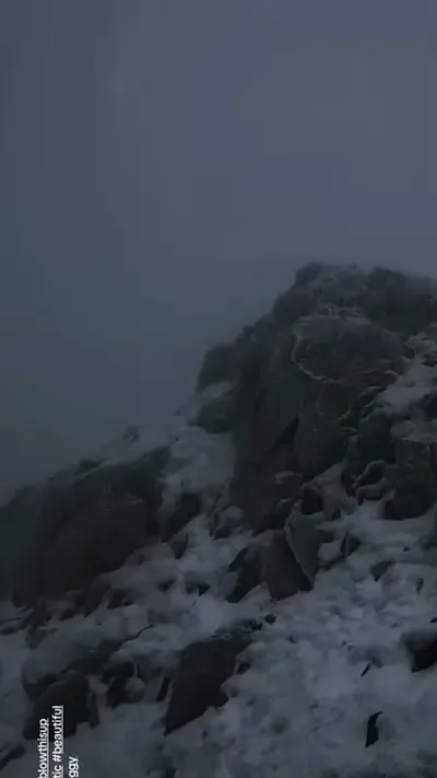 Dark snowy mountains 🏔️ #mountains #nature #fyp #xyzbca #creatorsearchinsights 