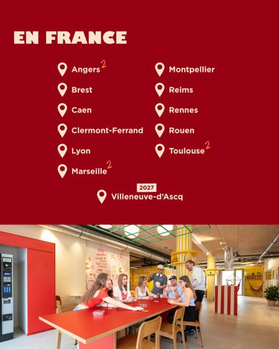 Post by kleyetudiants on Instagram: Ton prochain chez-toi est juste ici 📍 KLEY, c’est des résidences étudiantes partout en France, mais aussi en Espagne 🇪🇸 Alors, où est-ce que tu poses tes valises ? Fais défiler, trouve ta ville et commence à te projeter 👀