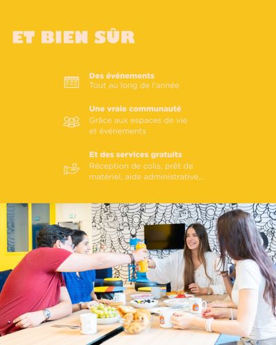 Post by kleyetudiants on Instagram: L'appart, c’est juste le début 👀 Chez KLEY, tu viens pour avoir ton chez-toi. Et tu découvres vite tout ce qu’il y a autour : des espaces où bosser, bouger, chiller, rencontrer du monde… et beaucoup de bonnes raisons de sortir de ton appart. On t'explique en détail ? 👆