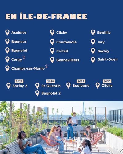 Post by kleyetudiants on Instagram: Ton prochain chez-toi est juste ici 📍 KLEY, c’est des résidences étudiantes partout en France, mais aussi en Espagne 🇪🇸 Alors, où est-ce que tu poses tes valises ? Fais défiler, trouve ta ville et commence à te projeter 👀