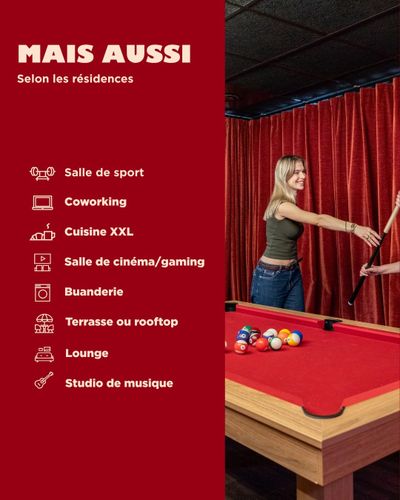 Post by kleyetudiants on Instagram: L'appart, c’est juste le début 👀 Chez KLEY, tu viens pour avoir ton chez-toi. Et tu découvres vite tout ce qu’il y a autour : des espaces où bosser, bouger, chiller, rencontrer du monde… et beaucoup de bonnes raisons de sortir de ton appart. On t'explique en détail ? 👆