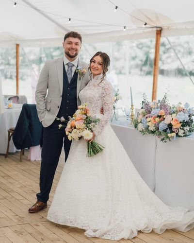 Real bride in Delia gown