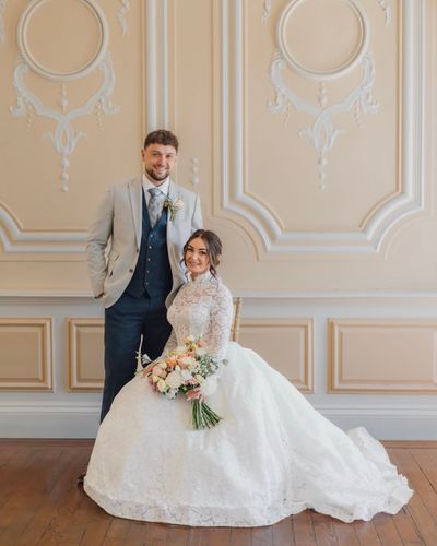Real bride in Delia gown