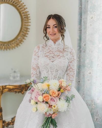 Real bride in Delia gown