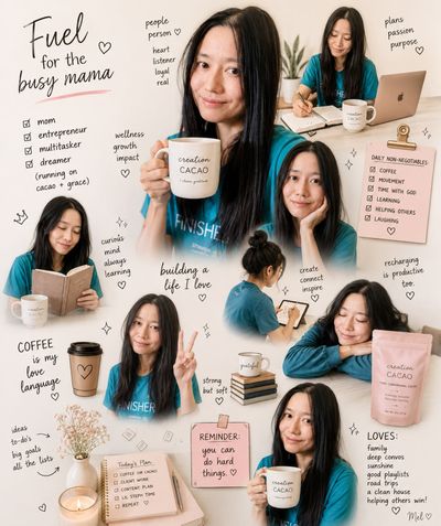 Some days my life feels beautifully balanced… and other days it’s coffee, cacao, content ideas, to-d