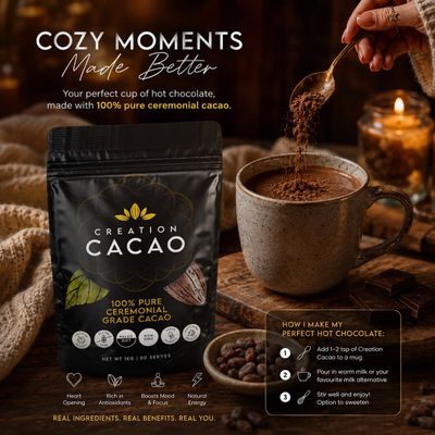 There’s something so comforting about slowing down with a warm cup of ceremonial cacao on a cold Aut