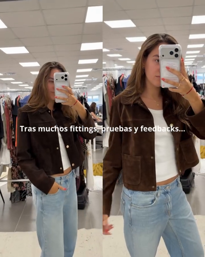 Nuestra chaqueta her moment casi es de otro colorðŸ¤­ probamos mil combinaciones hasta que dimos con