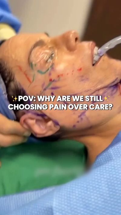Why are we still choosing pain over care?

Neck lifting doesnâ€™t have to hurt to work. 
This is gen