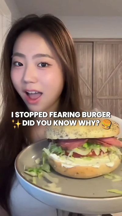 She stopped fearing burgersâ€¦ know why? ðŸ‘€ðŸ”

âœ¨Because she found balance. 

ðŸ”Burger on the