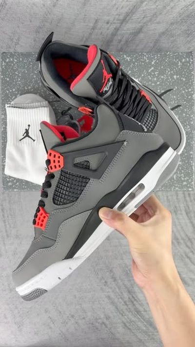 Air Jordan 4 retro “infrared” ❤️‍🔥❤️‍🔥❤️‍🔥#nike #jordan #aj #fyp #shoes