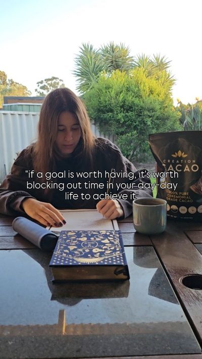 achieving your goals gets easier when you start blocking out time to work on them.

think of this wa