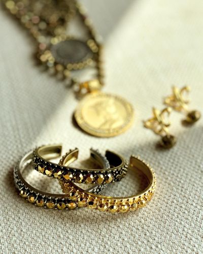 FDL BANGLES âœ¨âšœï¸ðŸ–¤ðŸ˜‰ Featured in our new Aurum Austrian crystal color.