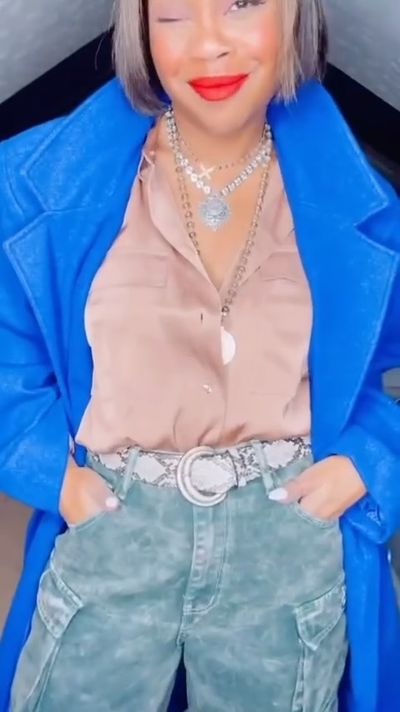 Holiday edgy realness from the beautiful @miastylevibes ðŸ’™â„ï¸ Styling The Zelie Necklace and Th