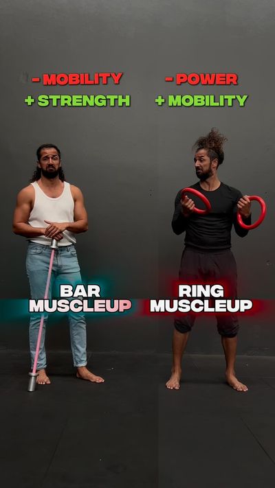 I once trained a girl who could only do 3 chin-ups and one dip… but she got her ring MuscleUp

Me th