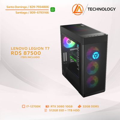 ¿Buscando un Armado que pueda con todo?
*
Lenovo Legion T7 34IAZ7
*
1- Procesador Intel Core i7-1270