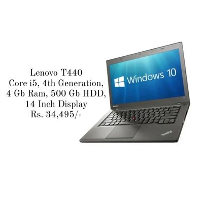 Lenovo T440
Core i5, 4th Generation,
4 Gb Ram, 500 Gb HDD,
14 Inch Display
Rs. 34,495/-

#Lenovo #La