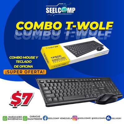 🔵COMBO DE MOUSE Y TECLADO 🔵 Precio en promoción

- Combo Gamer: 15$ 
- Combo T-Wolf básico: 7$

Co