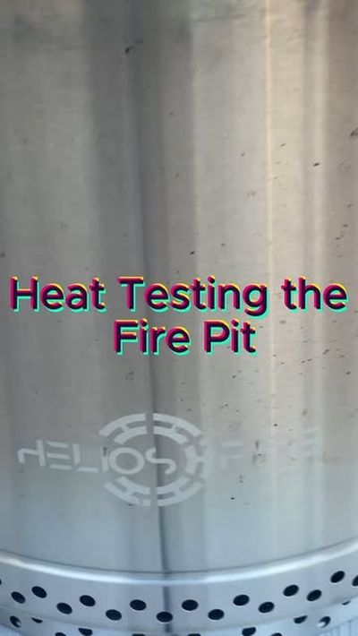 FIREPIT HEAT TEST ON A WOODEN DECK. WE TEST THE TEMPERATURE OF THE PIT AT DIFFERENT STAGES OF THE BU