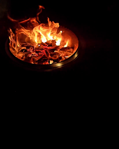 Date night done right. ðŸ”¥  Netflix, cuddles, and the warm glow of our heliosfire_thesmokelessfirep