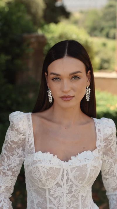 Ronald Joyce 69501 Mikado off-the-shoulder A-line wedding dress